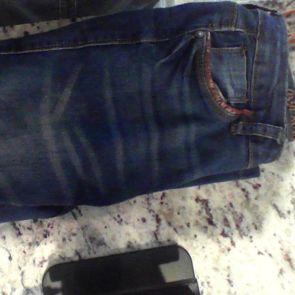 Dark washed bamboo lined skinny jeans.